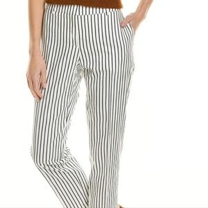 NWT H&M Black and White Striped Straight Leg Trouser Pants size 14